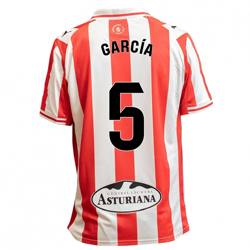 Danxen Dětské Pablo García #5 Bílá Červená Domů Hráčské Dresy 2025/26 Dres