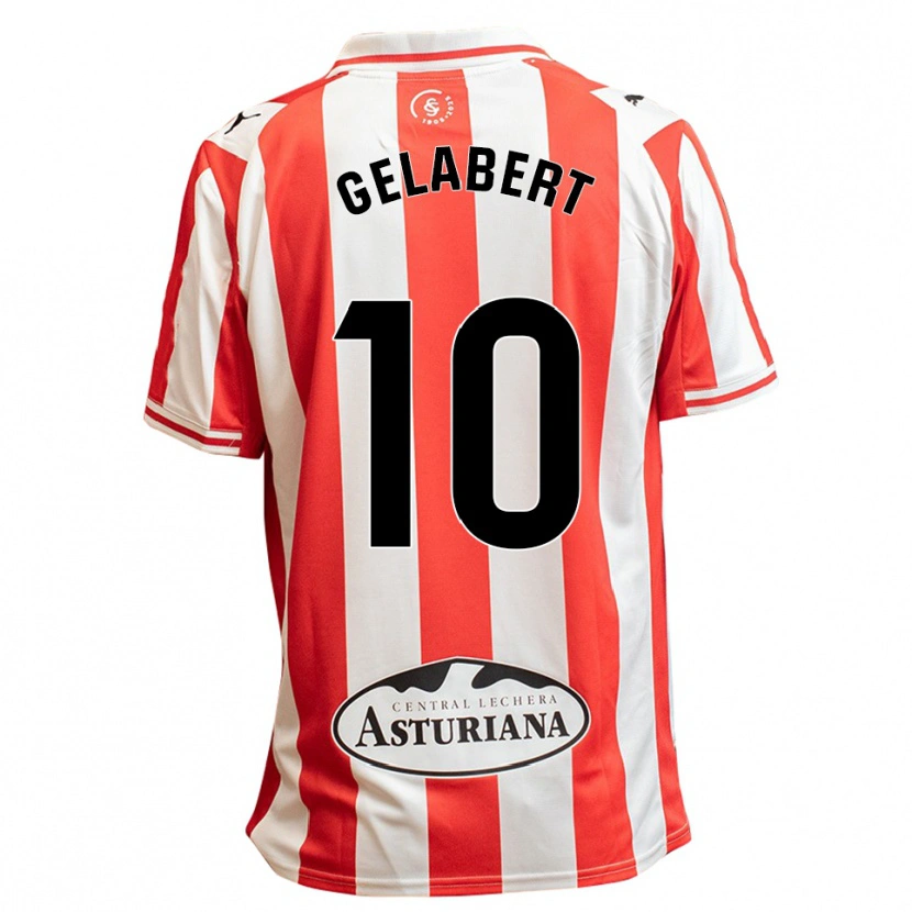 Danxen Dětské César Gelabert #10 Bílá Červená Domů Hráčské Dresy 2025/26 Dres