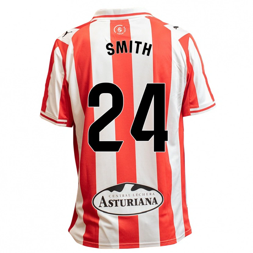 Danxen Dětské Justin Smith #24 Bílá Červená Domů Hráčské Dresy 2025/26 Dres