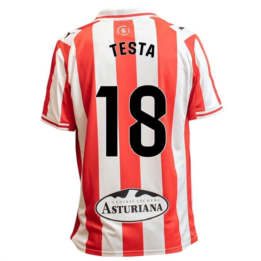 Danxen Dětské Laura Testa Roca #18 Bílá Červená Domů Hráčské Dresy 2025/26 Dres