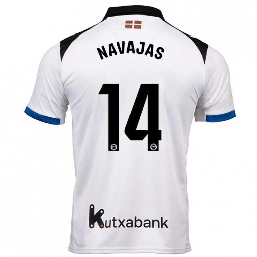 Danxen Dětské Laura Navajas #14 Bílá Modrá Daleko Hráčské Dresy 2025/26 Dres
