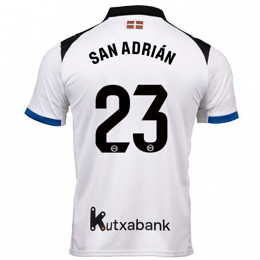 Danxen Dětské Marta San Adrián #23 Bílá Modrá Daleko Hráčské Dresy 2025/26 Dres