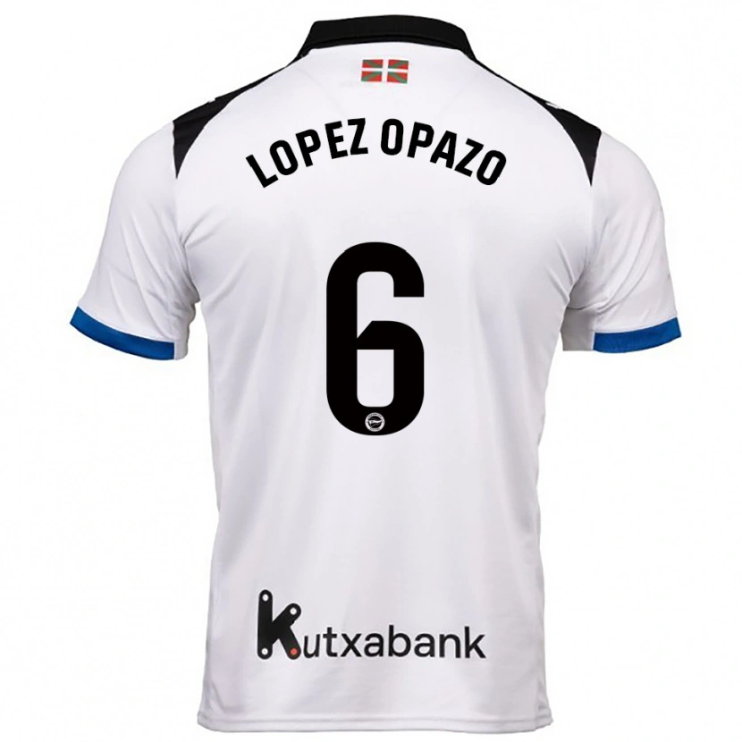 Danxen Dětské Nayadet Zulema Lopez Opazo #6 Bílá Modrá Daleko Hráčské Dresy 2025/26 Dres