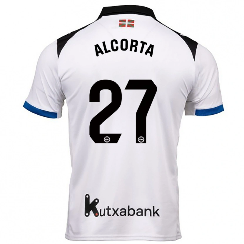 Danxen Dětské Alaitz Alcorta #27 Bílá Modrá Daleko Hráčské Dresy 2025/26 Dres