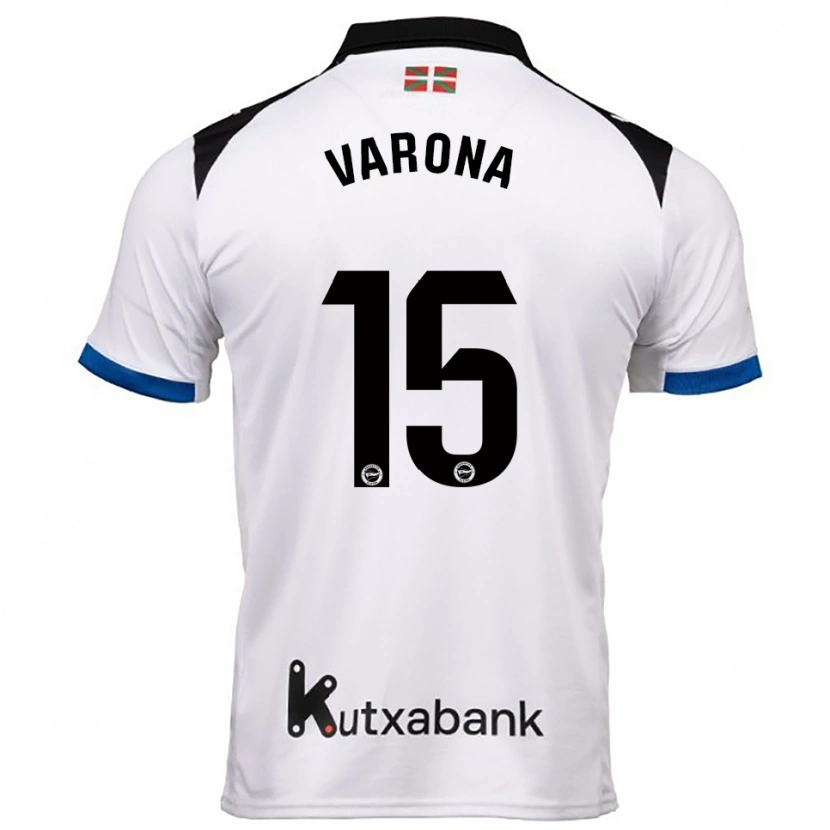 Danxen Dětské Ander Varona #15 Bílá Modrá Daleko Hráčské Dresy 2025/26 Dres
