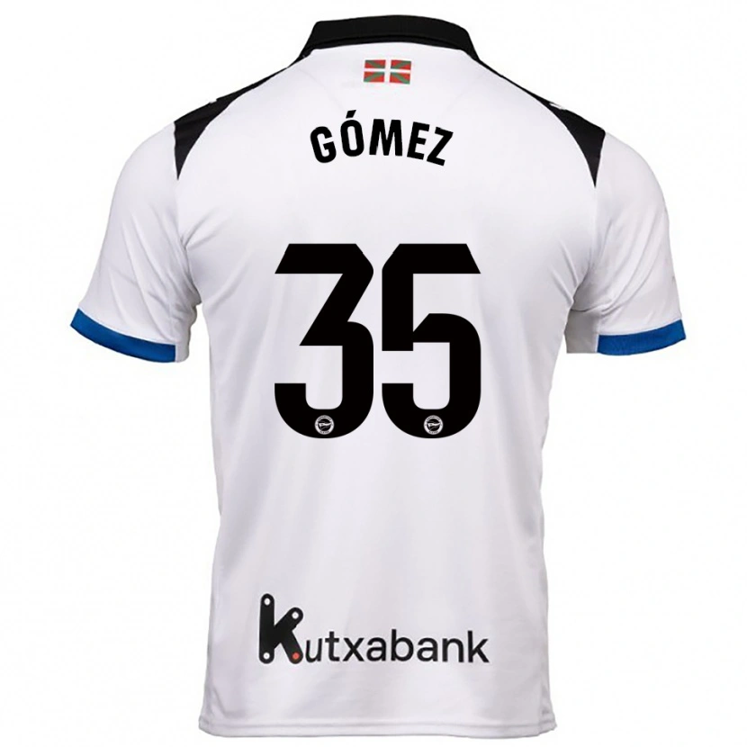 Danxen Dětské Jorge Gómez #35 Bílá Modrá Daleko Hráčské Dresy 2025/26 Dres