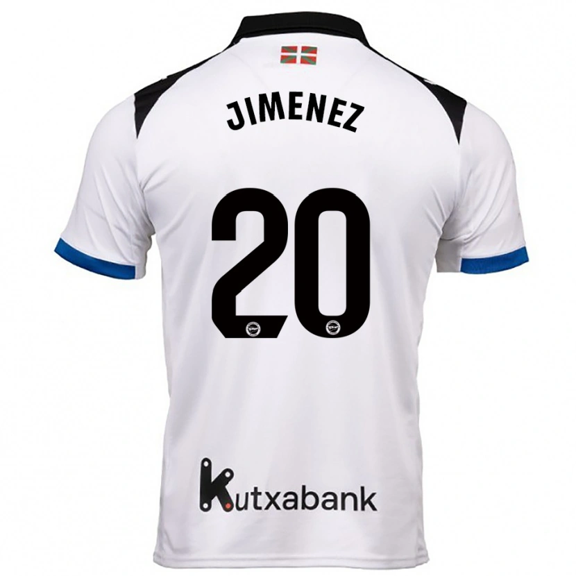 Danxen Dětské Encarnacion Jimenez #20 Bílá Modrá Daleko Hráčské Dresy 2025/26 Dres