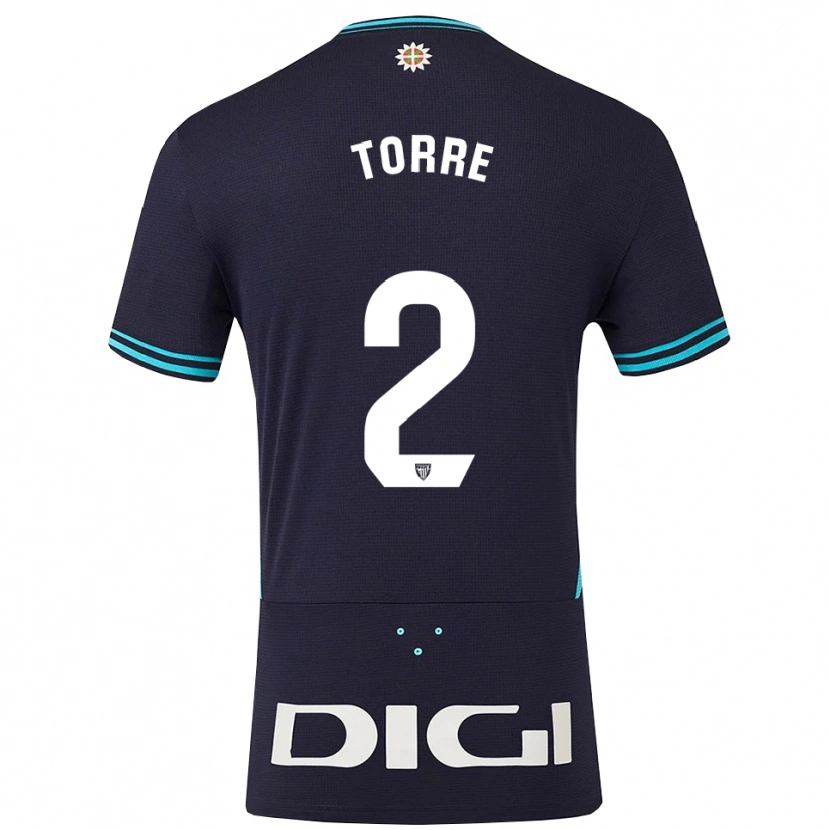 Danxen Dětské Maddi Torre #2 Tmavě Modrá Nebesky Modrá Daleko Hráčské Dresy 2025/26 Dres