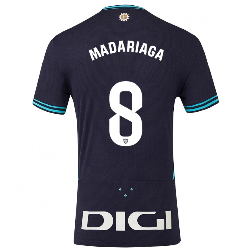 Danxen Dětské Joan Madariaga #8 Tmavě Modrá Nebesky Modrá Daleko Hráčské Dresy 2025/26 Dres