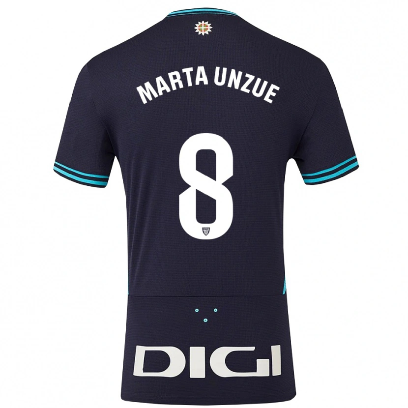 Danxen Dětské Marta Unzué Urdániz #8 Tmavě Modrá Nebesky Modrá Daleko Hráčské Dresy 2025/26 Dres