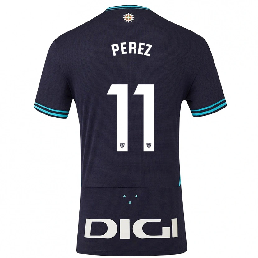 Danxen Dětské Adrián Pérez #11 Tmavě Modrá Nebesky Modrá Daleko Hráčské Dresy 2025/26 Dres