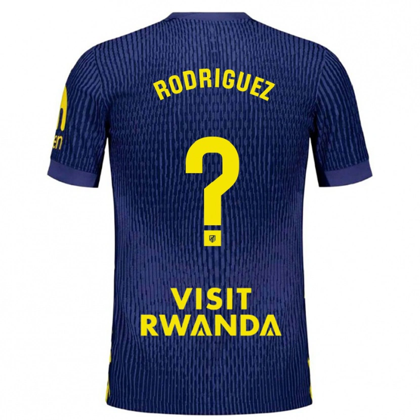 Danxen Dětské Adrian Rodriguez #0 Tmavě Modrá Žlutá Daleko Hráčské Dresy 2025/26 Dres