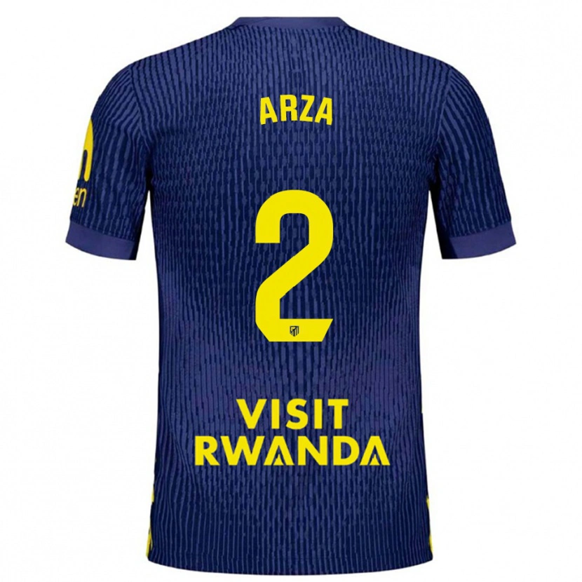 Danxen Dětské David Arza #2 Tmavě Modrá Žlutá Daleko Hráčské Dresy 2025/26 Dres