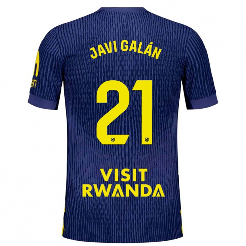Danxen Dětské Javi Galán #21 Tmavě Modrá Žlutá Daleko Hráčské Dresy 2025/26 Dres