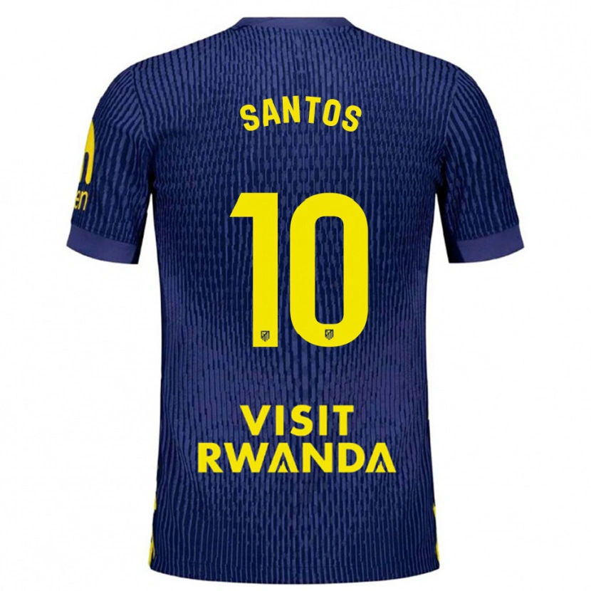 Danxen Dětské Leicy Santos #10 Tmavě Modrá Žlutá Daleko Hráčské Dresy 2025/26 Dres