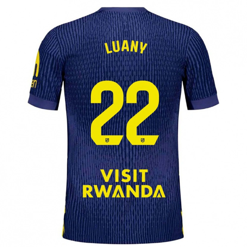 Danxen Dětské Luany Vitória Da Silva Rosa #22 Tmavě Modrá Žlutá Daleko Hráčské Dresy 2025/26 Dres