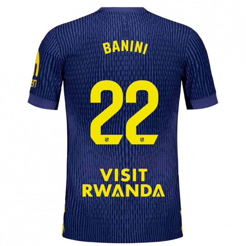 Danxen Dětské Estefania Banini #22 Tmavě Modrá Žlutá Daleko Hráčské Dresy 2025/26 Dres