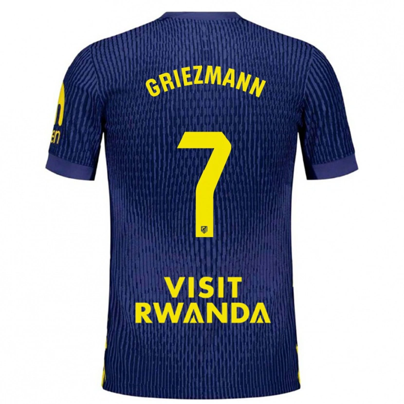 Danxen Dětské Antoine Griezmann #7 Tmavě Modrá Žlutá Daleko Hráčské Dresy 2025/26 Dres