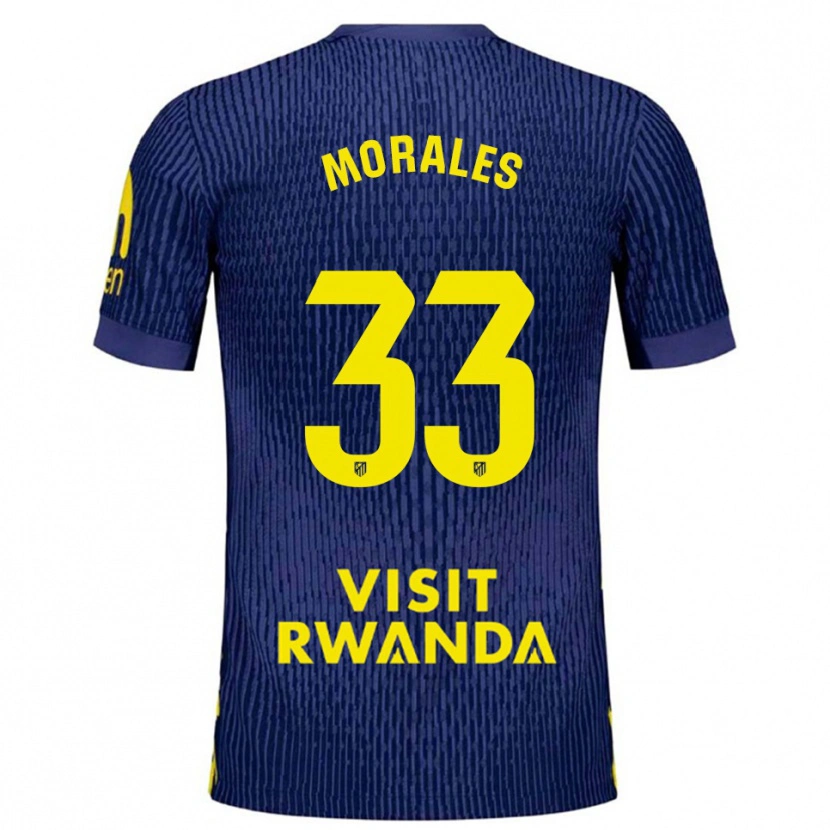 Danxen Dětské Luismi Morales #33 Tmavě Modrá Žlutá Daleko Hráčské Dresy 2025/26 Dres