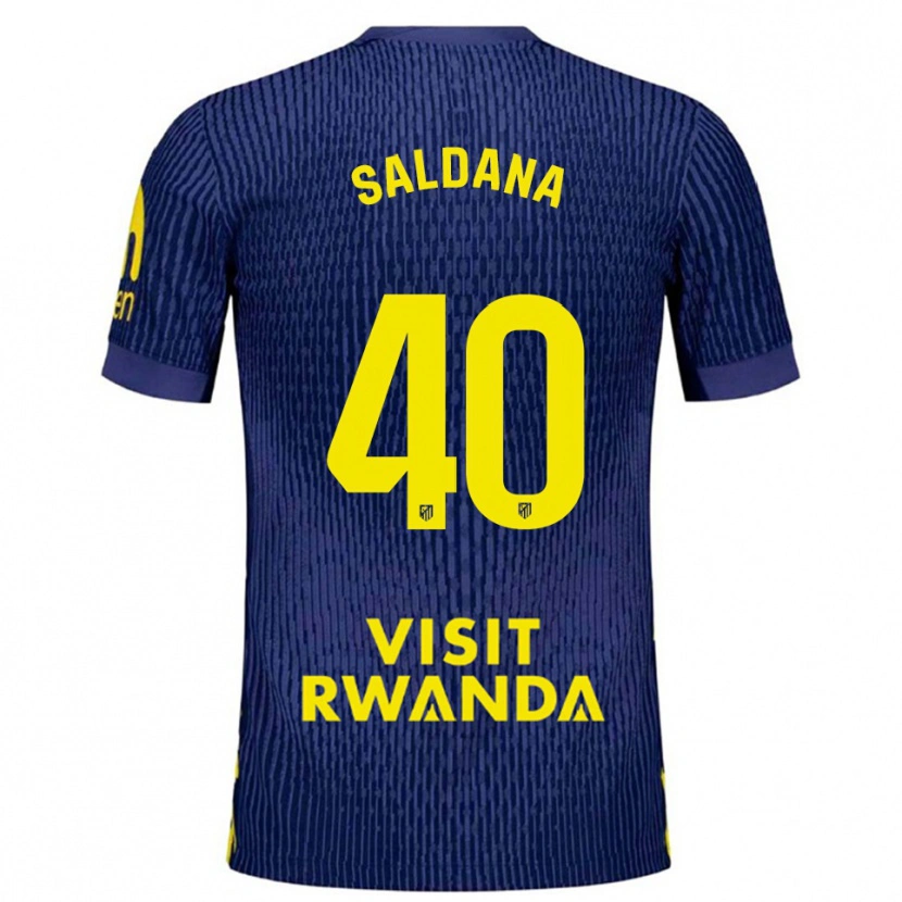 Danxen Dětské Jose Saldana #40 Tmavě Modrá Žlutá Daleko Hráčské Dresy 2025/26 Dres