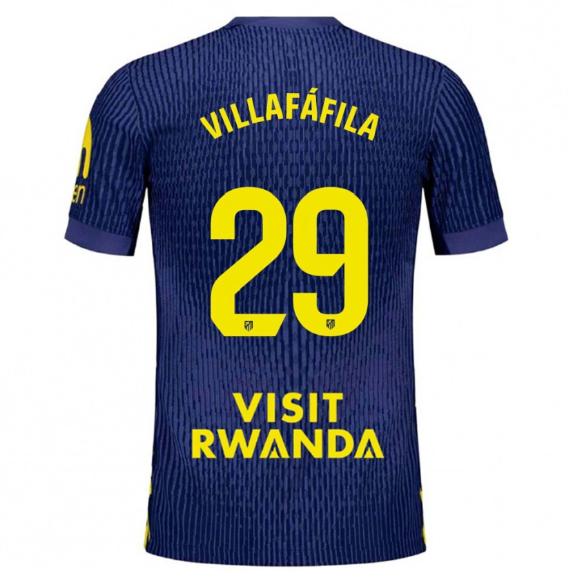 Danxen Dětské Mariano Villafáfila #29 Tmavě Modrá Žlutá Daleko Hráčské Dresy 2025/26 Dres