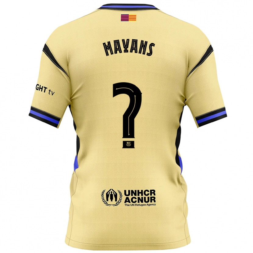 Danxen Dětské Sergi Mayans #0 Žlutá Černá Daleko Hráčské Dresy 2025/26 Dres