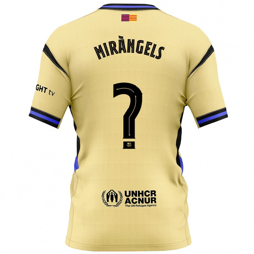 Danxen Dětské Xavi Miràngels #0 Žlutá Černá Daleko Hráčské Dresy 2025/26 Dres