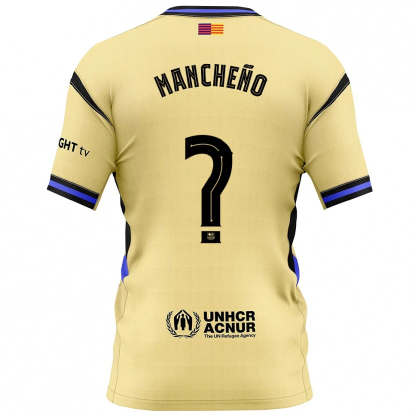 Danxen Dětské Pol Mancheño #0 Žlutá Černá Daleko Hráčské Dresy 2025/26 Dres