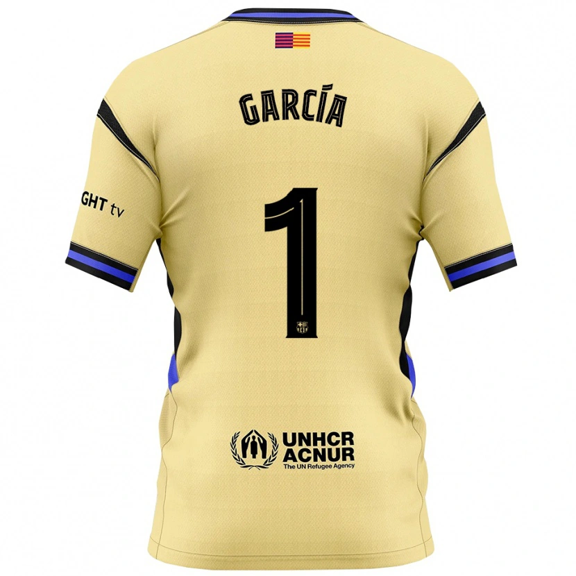 Danxen Dětské Joan García #1 Žlutá Černá Daleko Hráčské Dresy 2025/26 Dres