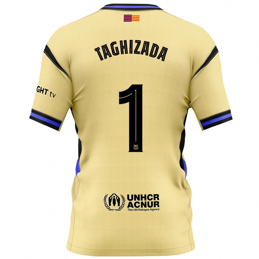 Danxen Dětské Eldar Taghizada #1 Žlutá Černá Daleko Hráčské Dresy 2025/26 Dres