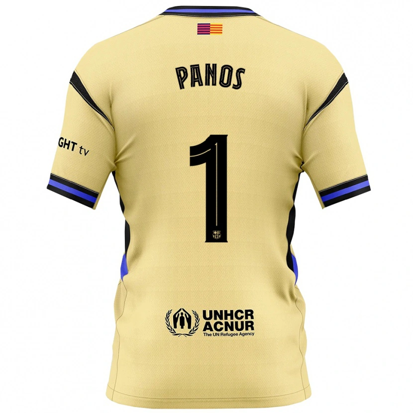 Danxen Dětské Sandra Panos #1 Žlutá Černá Daleko Hráčské Dresy 2025/26 Dres