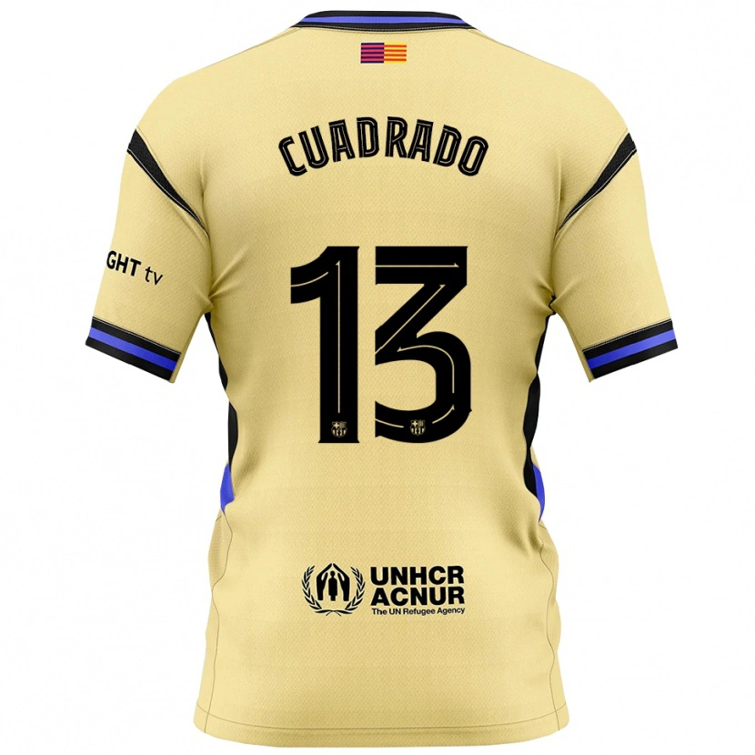 Danxen Dětské Adrián Cuadrado #13 Žlutá Černá Daleko Hráčské Dresy 2025/26 Dres