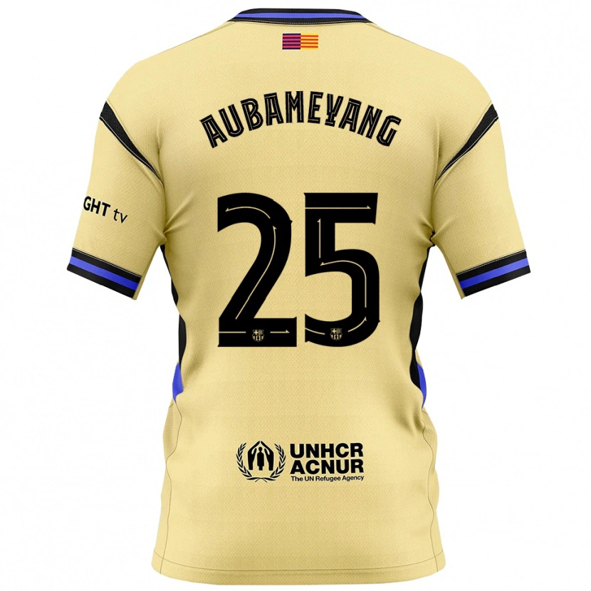 Danxen Dětské Pierre Emerick Aubameyang #25 Žlutá Černá Daleko Hráčské Dresy 2025/26 Dres