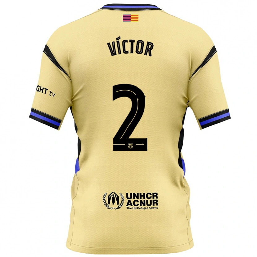 Danxen Dětské Guillem Víctor #2 Žlutá Černá Daleko Hráčské Dresy 2025/26 Dres