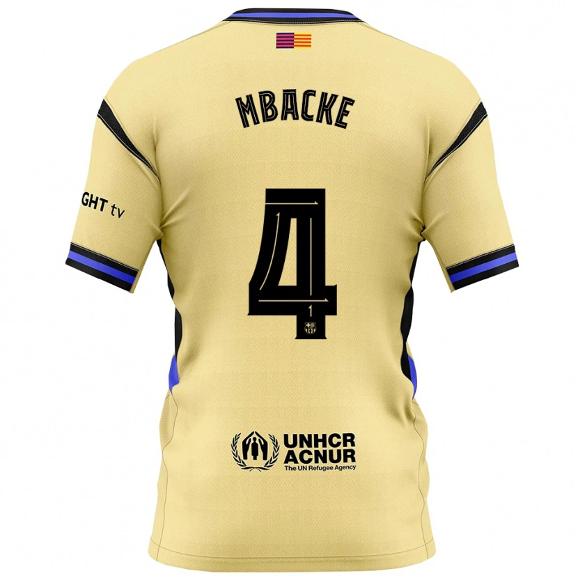 Danxen Dětské Mamadou Mbacke #4 Žlutá Černá Daleko Hráčské Dresy 2025/26 Dres