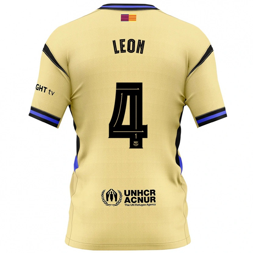 Danxen Dětské Maria Pilar Leon #4 Žlutá Černá Daleko Hráčské Dresy 2025/26 Dres