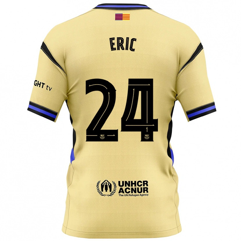 Danxen Dětské Eric García #24 Žlutá Černá Daleko Hráčské Dresy 2025/26 Dres