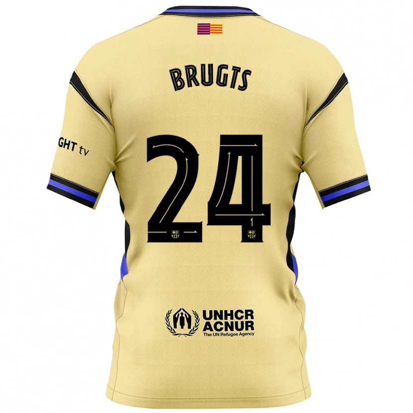 Danxen Dětské Esmee Brugts #24 Žlutá Černá Daleko Hráčské Dresy 2025/26 Dres