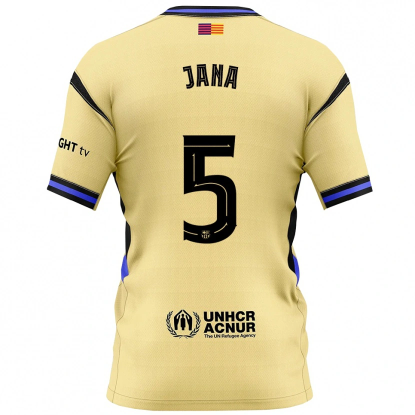 Danxen Dětské Jana Fernández #5 Žlutá Černá Daleko Hráčské Dresy 2025/26 Dres