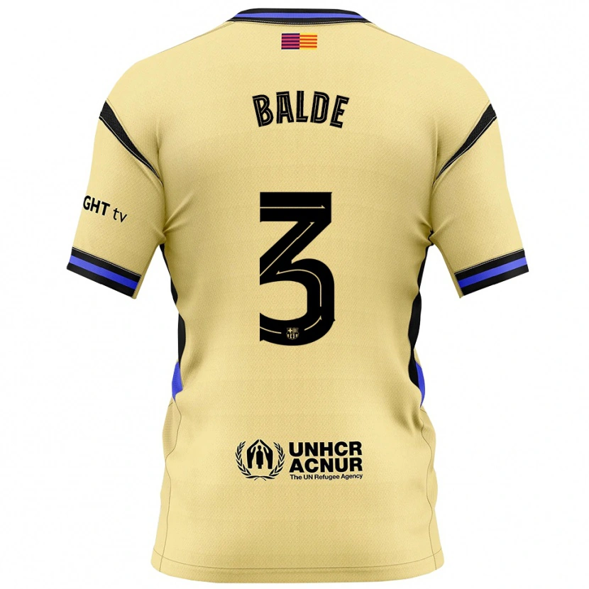 Danxen Dětské Alejandro Balde #3 Žlutá Černá Daleko Hráčské Dresy 2025/26 Dres