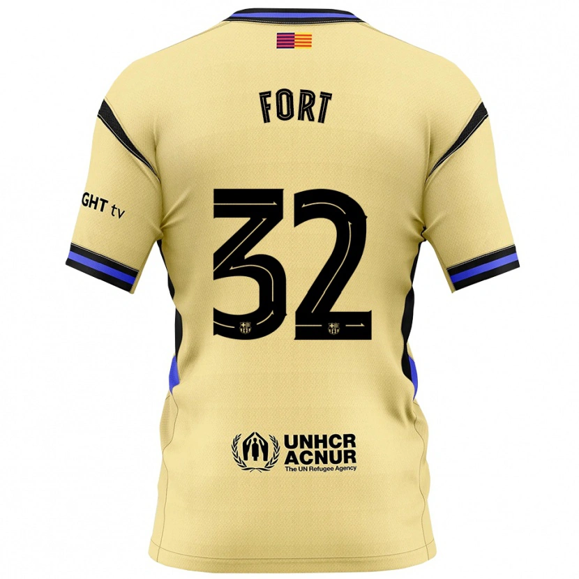 Danxen Dětské Héctor Fort #32 Žlutá Černá Daleko Hráčské Dresy 2025/26 Dres