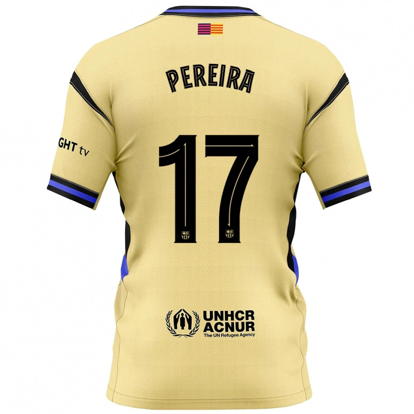 Danxen Dětské Andrea Pereira #17 Žlutá Černá Daleko Hráčské Dresy 2025/26 Dres
