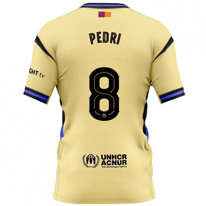 Danxen Dětské Pedri #8 Žlutá Černá Daleko Hráčské Dresy 2025/26 Dres