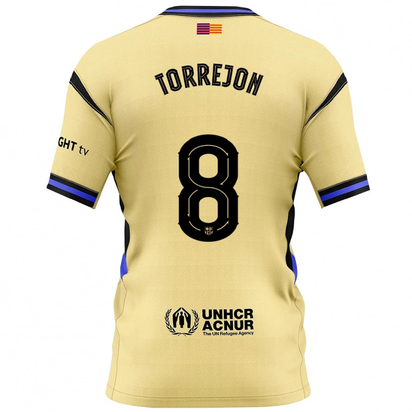 Danxen Dětské Marta Torrejon #8 Žlutá Černá Daleko Hráčské Dresy 2025/26 Dres