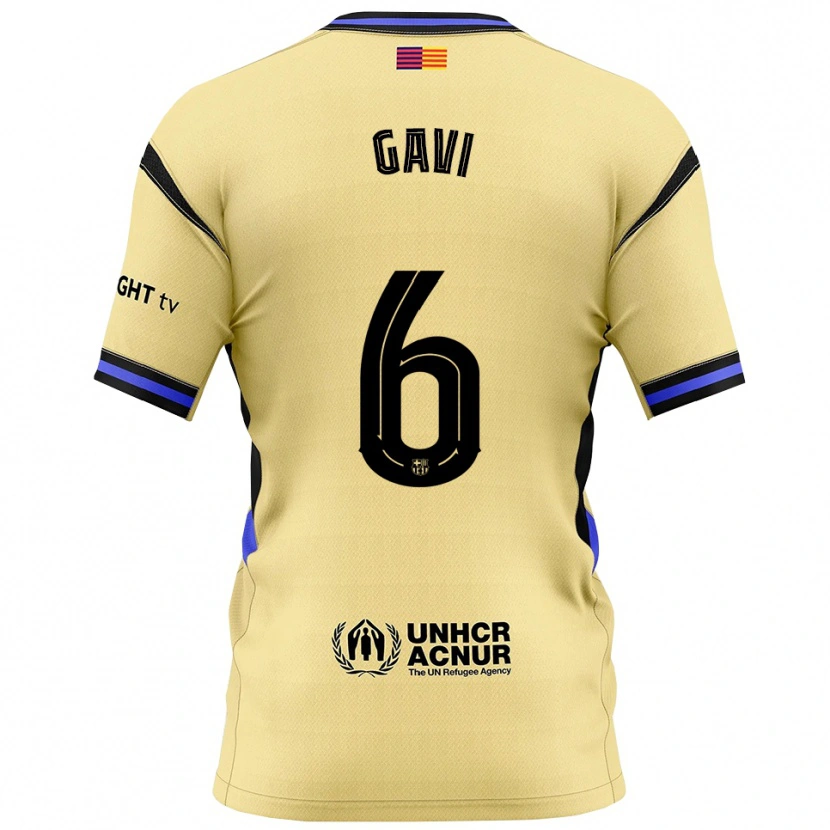 Danxen Dětské Gavi #6 Žlutá Černá Daleko Hráčské Dresy 2025/26 Dres