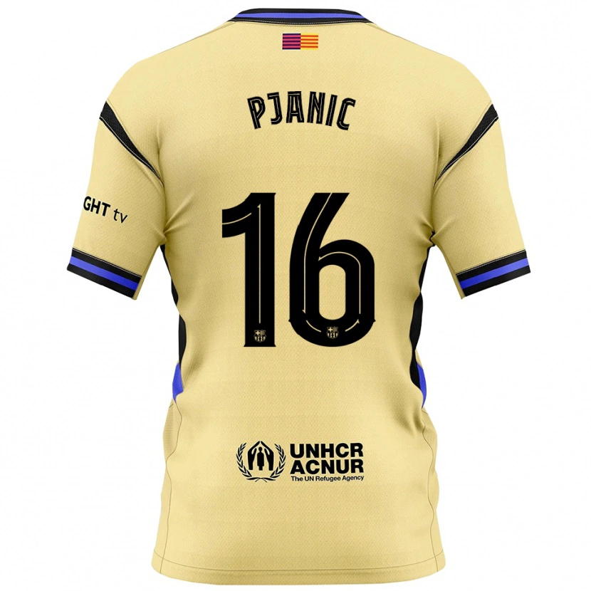 Danxen Dětské Miralem Pjanic #16 Žlutá Černá Daleko Hráčské Dresy 2025/26 Dres
