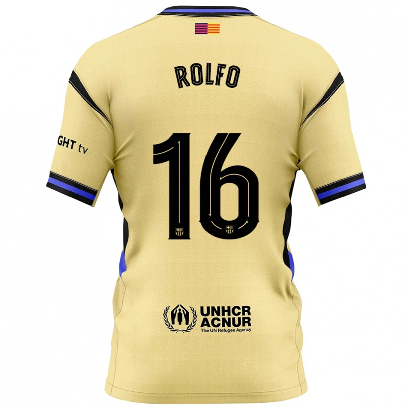 Danxen Dětské Fridolina Rolfö #16 Žlutá Černá Daleko Hráčské Dresy 2025/26 Dres