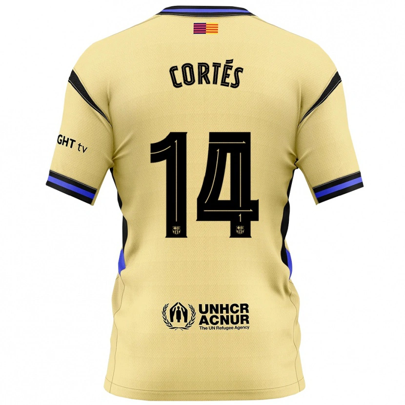 Danxen Dětské Álvaro Cortés #14 Žlutá Černá Daleko Hráčské Dresy 2025/26 Dres