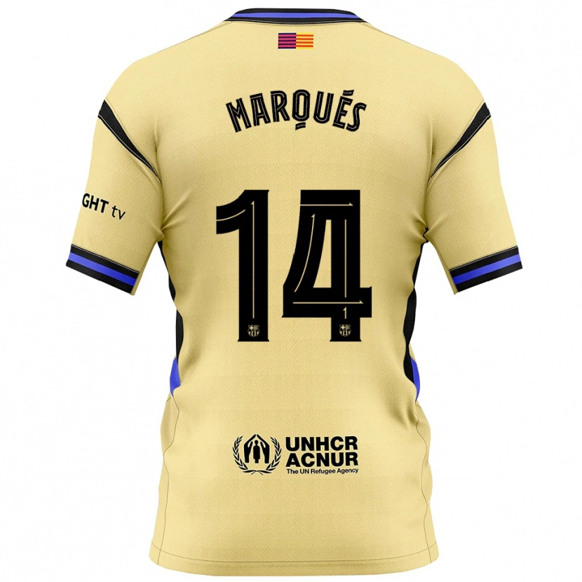 Danxen Dětské Tommy Marqués #14 Žlutá Černá Daleko Hráčské Dresy 2025/26 Dres