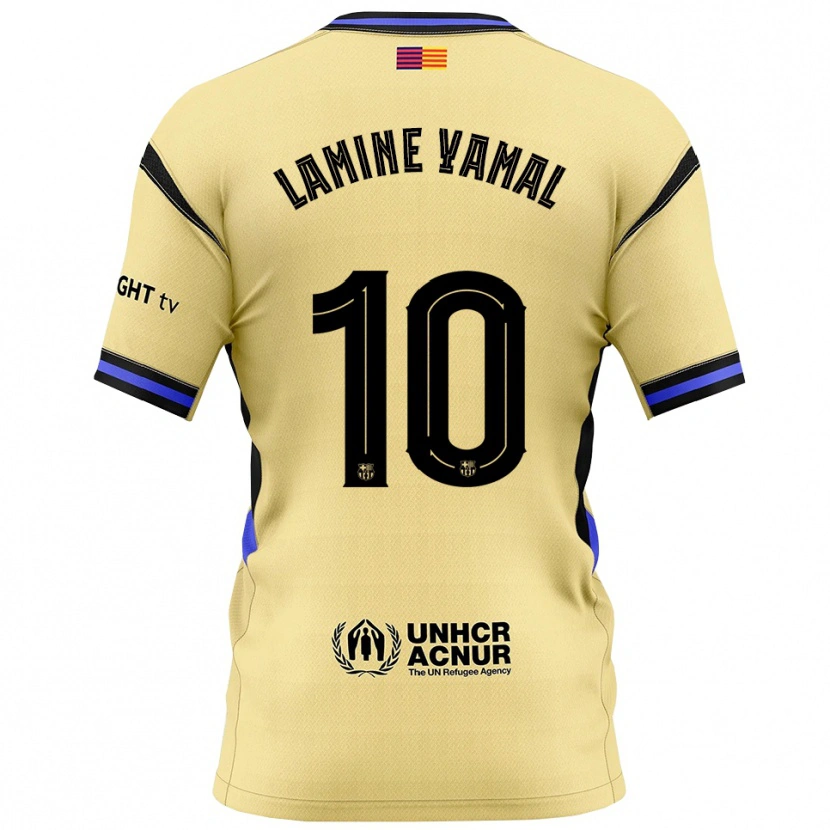 Danxen Dětské Lamine Yamal #10 Žlutá Černá Daleko Hráčské Dresy 2025/26 Dres